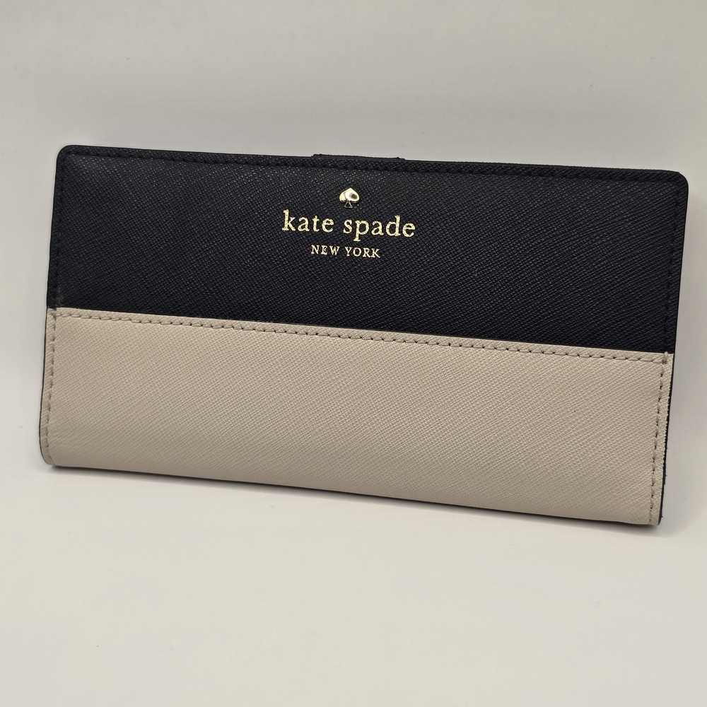 Kate Spade Black and Tan Women's Wallet